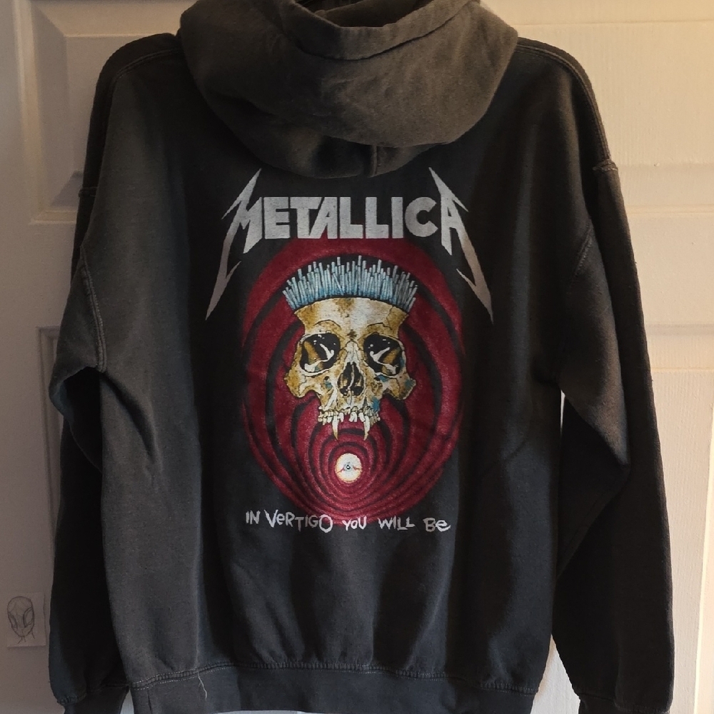 Metallica Unisex Hoodie, Size Small, Dark Gray, NWT. In Vertigo You Will Be - Picture 12 of 12